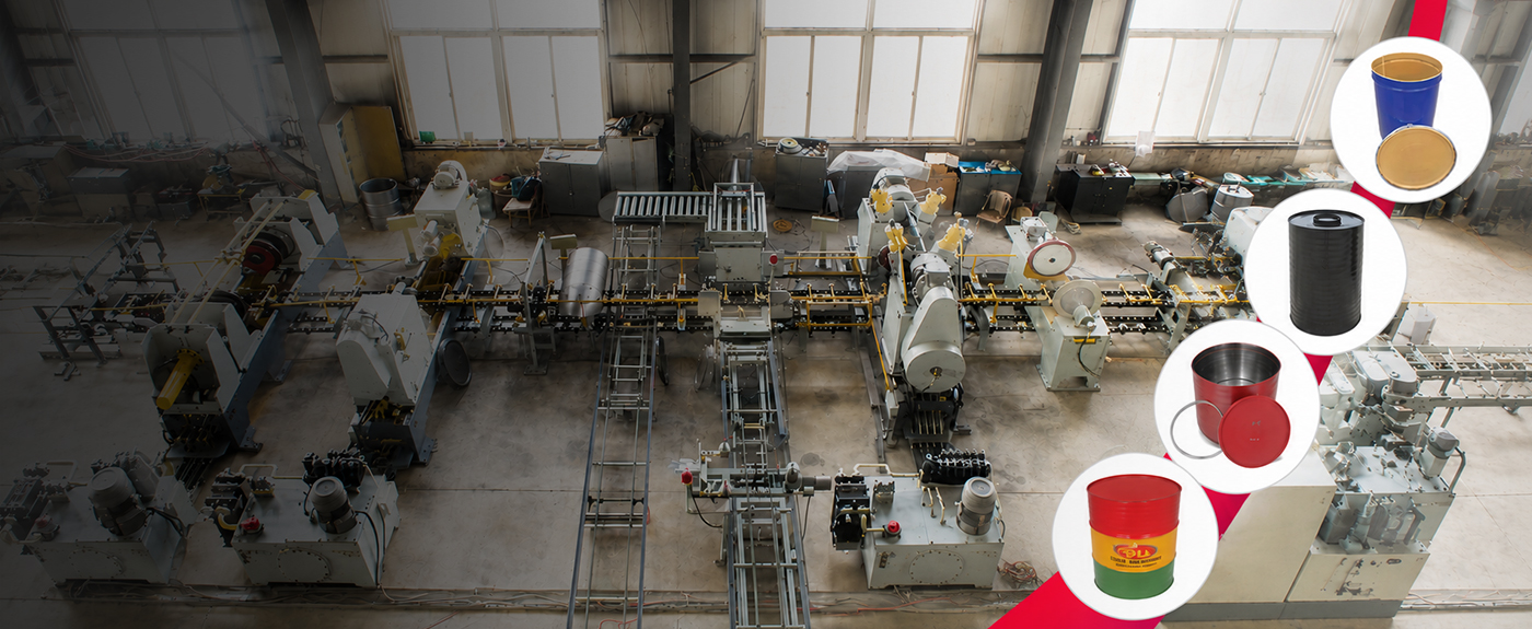 Ligne de production de fûts en acier